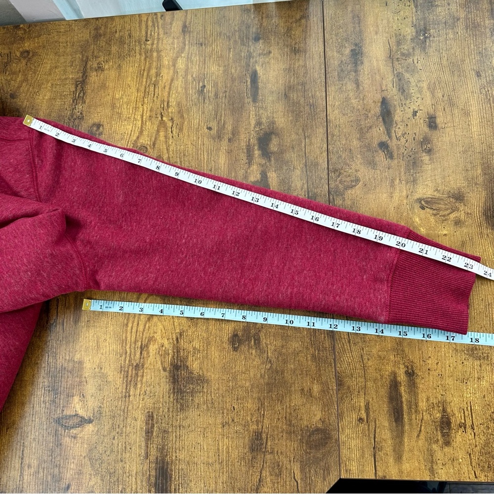 L.L. Bean Women's 1912 Sweatshirt, Sherpa Lined Hoodie, Cranberry Medium Petite - Picture 15 of 16